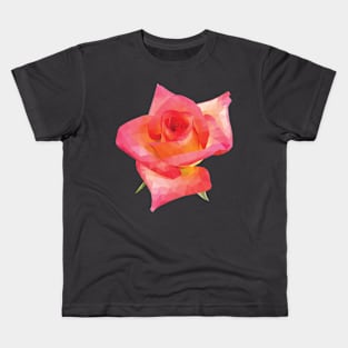 Geometrical Red Rose Kids T-Shirt